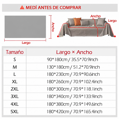[COMPRÁ 1 Y LLEVÁ 2] Manta Impermeable para Sillón de Microfibra Premium — Protección contra Líquidos y Arañazos + 2 almohadones GRATIS
