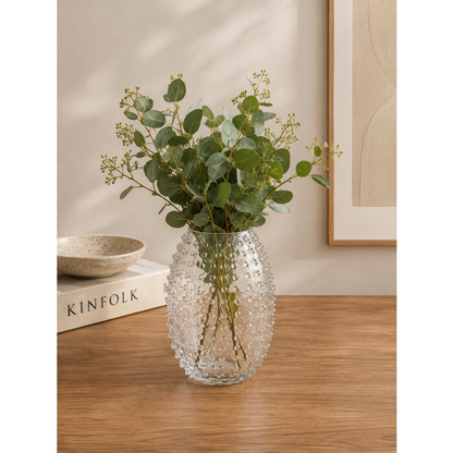Florero de Vidrio con Relieve P