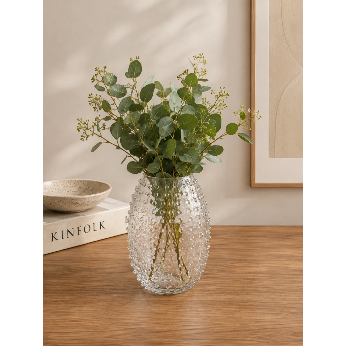 Florero de Vidrio con Relieve P